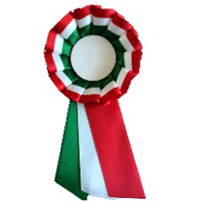 Coccarda tricolore in raso