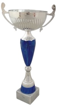 Coppa argento e blu economica