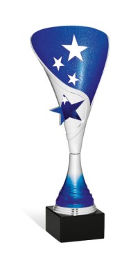 Coppa blu con stelle