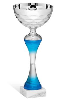 Coppa argento e blu sfumato