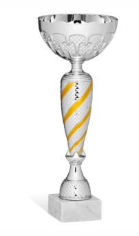 Coppa con inserti in oro