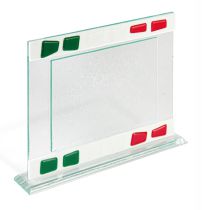 Porta targa artistico tricolore