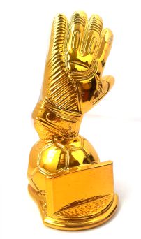 Trofeo guanto oro lucido