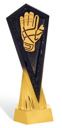 Trofeo nero e oro guanto portiere