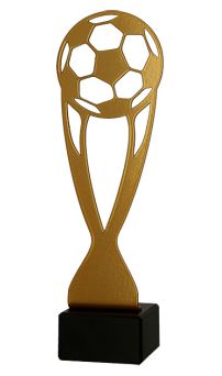 Trofeo in metallo intagliato laser