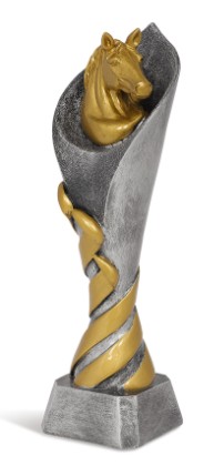Trofeo fiaccola con testa di cavallo